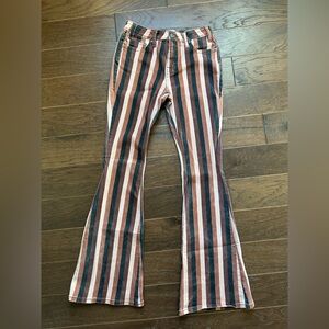 Rock&Roll ultra flare striped denim 🤠